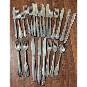 Mix & Match Lot Of  Vintage Silverware 23 Pieces Northland Don Lifetime Cutlery